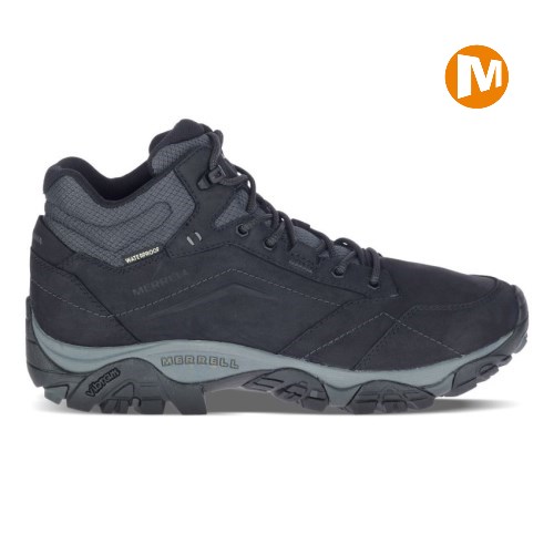 Merrell Moab Adventure Mid Waterproof Winterstiefel Herren Schwarz [DE-BOAYU]